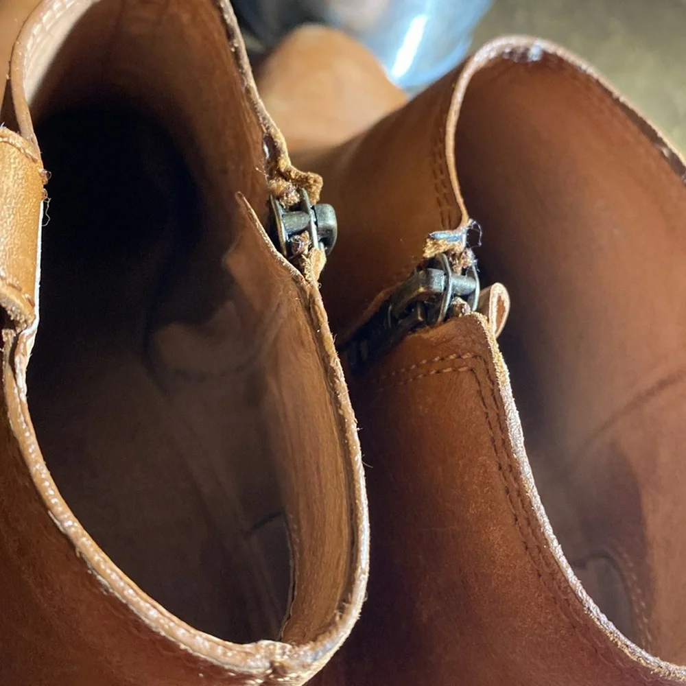 Madewell Billy Boot Size 8 Leather English Saddle Ankle F5044 - Picture 5 of 14